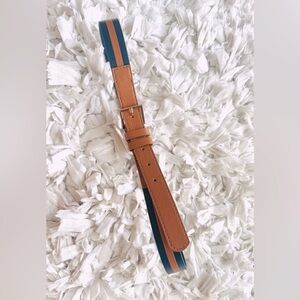 Eliza J Stripe leather belt